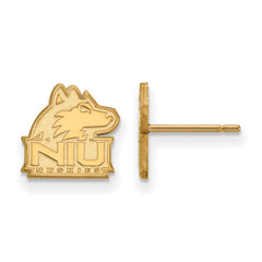 14k Gold LogoArt Northern Illinois University N-I-U Huskies Extra Small Post Earrings
