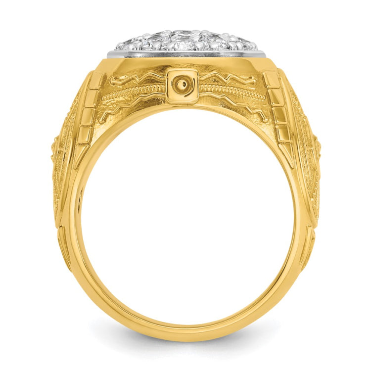 10k Two-Tone Fancy Ring Mounting