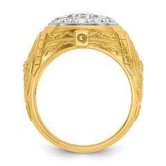 10k Two-Tone Fancy Ring Mounting