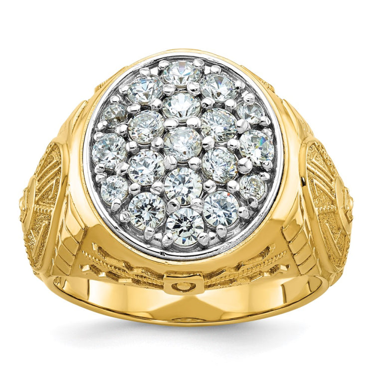 14k Two-tone Fancy Ring Mounting