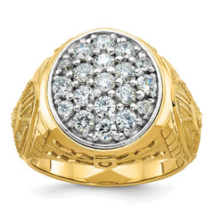 14k Two-tone Fancy Ring Mounting