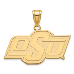 10k Gold LogoArt Oklahoma State University O-S-U Medium Pendant