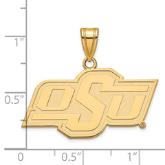 10k Gold LogoArt Oklahoma State University O-S-U Medium Pendant