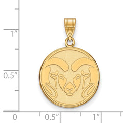 14k Gold LogoArt Colorado State University Ram Large Pendant
