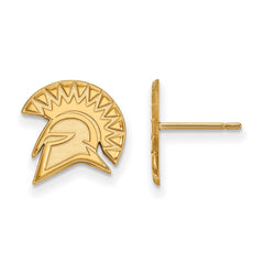 14k Gold LogoArt San Jose State University Spartan Small Post Earrings