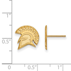 14k Gold LogoArt San Jose State University Spartan Small Post Earrings