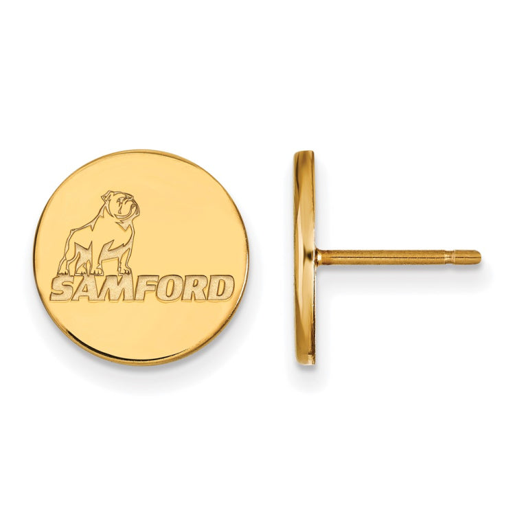 14k Gold LogoArt Samford University Small Post Earrings