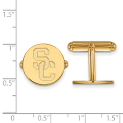 14k Gold University of Southern California S-C Cuff Links