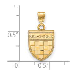14ky Gold University of Richmond Small Shield Pendant