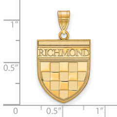 14ky Gold University of Richmond Large Shield Pendant