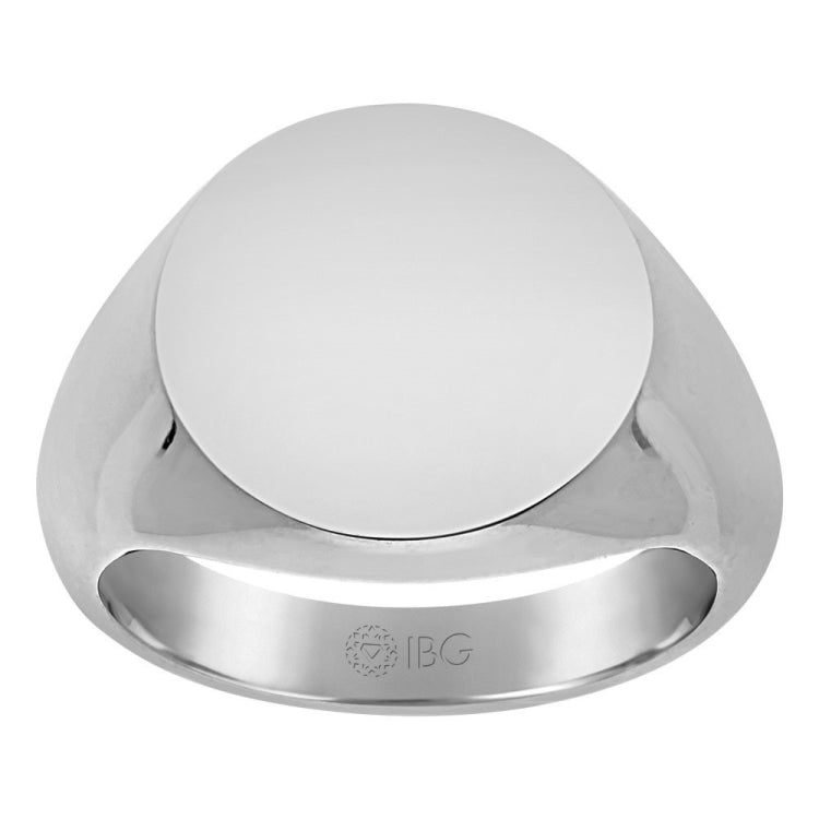 10kw 16mm round face signet ring.