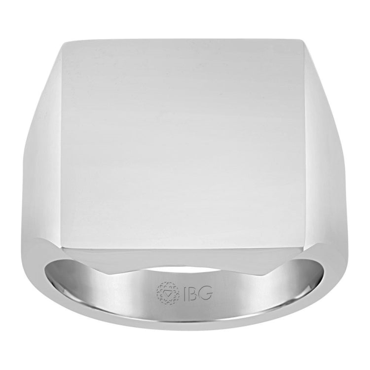 14kw 20mm square face signet ring.