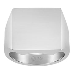 14kw 20mm square face signet ring.