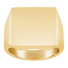 14ky 20mm square face signet ring.