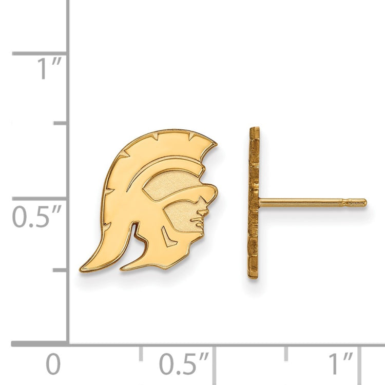 14k Gold University of Southern California Trojan Small Post Earrings