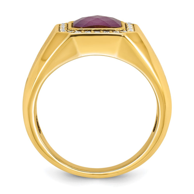 GTS YG DIA/RUBY DOUBLET RING Mounting