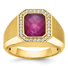GTS YG DIA/RUBY DOUBLET RING Mounting