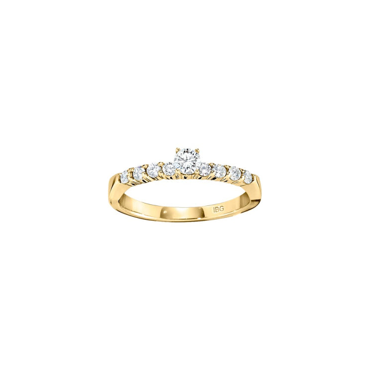 Ladies White Gold Engagement Ring for your 1ct Round Center