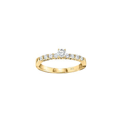 Ladies White Gold Engagement Ring for your 1ct Round Center