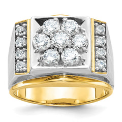 Men's TT 1.50ct tw Diamond Cluster with Satin Finish  (j-back) Mounting