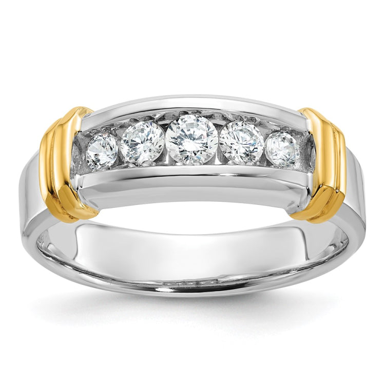 Men's TT Wedding Band with All Bright Finish (comfort-fit) Mounting