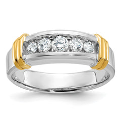 Men's TT Wedding Band with All Bright Finish (comfort-fit) Mounting
