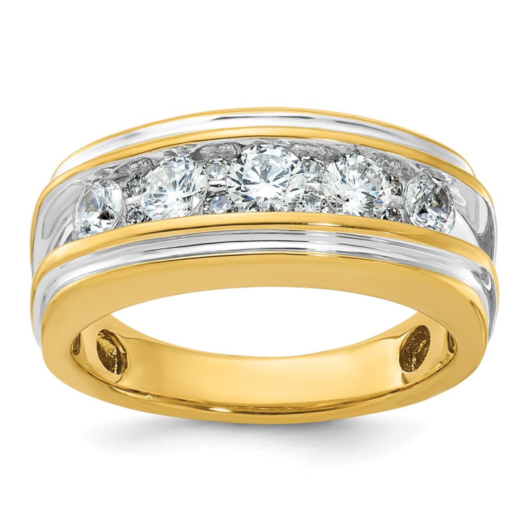 GENTS 1CTTW DIAMOND BAND--GEM ON GEM Mounting