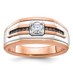 Men's White/Rose Gold Solitaire Ring Mounting