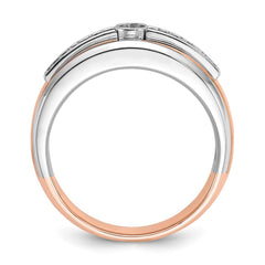 Men's Rose/WG Band with All Bright Finish Mounting