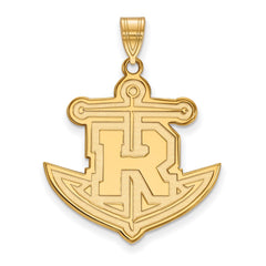 10k Gold LogoArt Rollins College Anchor Extra Large Pendant