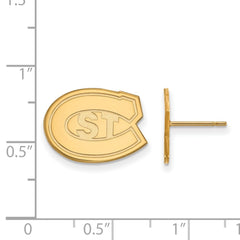 14k Gold LogoArt St. Cloud State University Small Post Earrings