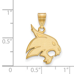 14k Gold LogoArt Texas State University Bobcat Large Pendant