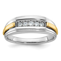 Men's TT Wedding Band with Satin Finish Sides Mounting