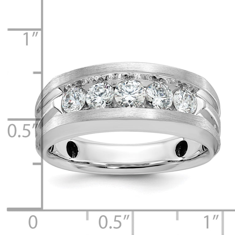 Men's WG Wedding Band with Soft Satin Finish Mounting