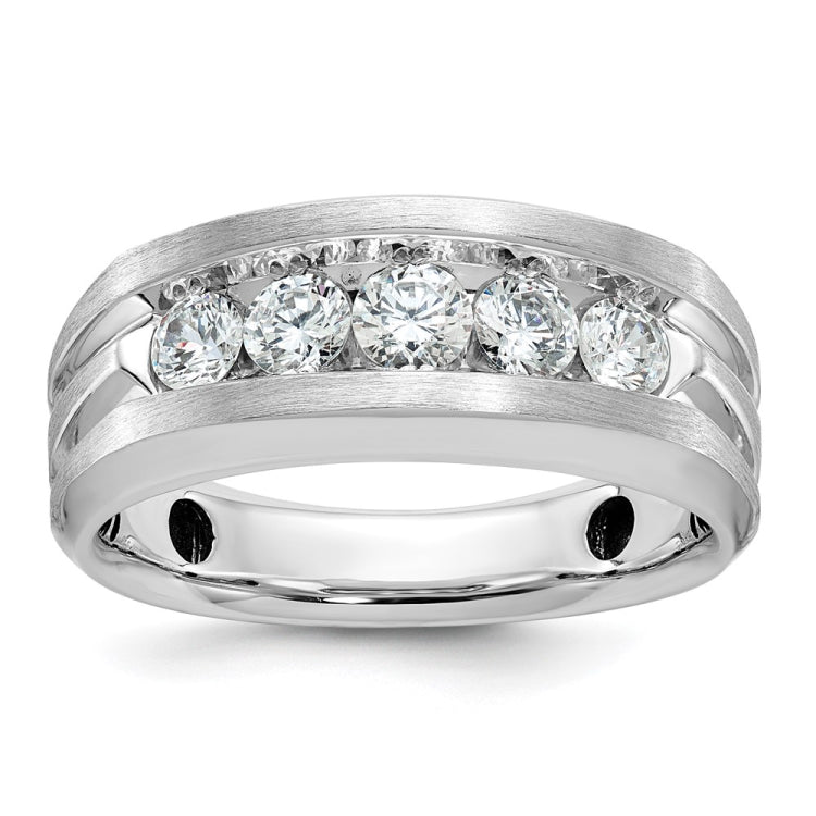 Men's YG Wedding Band with Soft Satin Finish Mounting