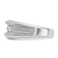 Men's YG Wedding Band with Soft Satin Finish Mounting
