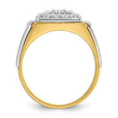 Men's TT Cluster Ring with Soft Satin Finish Mounting