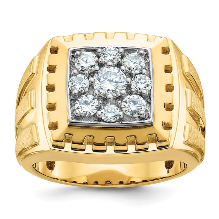 Men's  Yellow Gold Cluster Ring Mounting