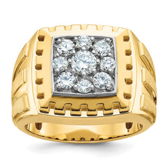 Men's  Yellow Gold Cluster Ring Mounting