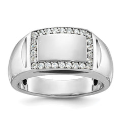 Men's WG 3/8ct tw Diamond Fashion Ring with Soft Satin Finish Mounting