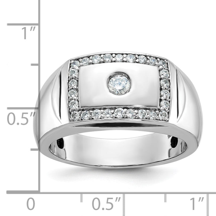 Men's WG Fashion Ring with All Bright Finish Mounting