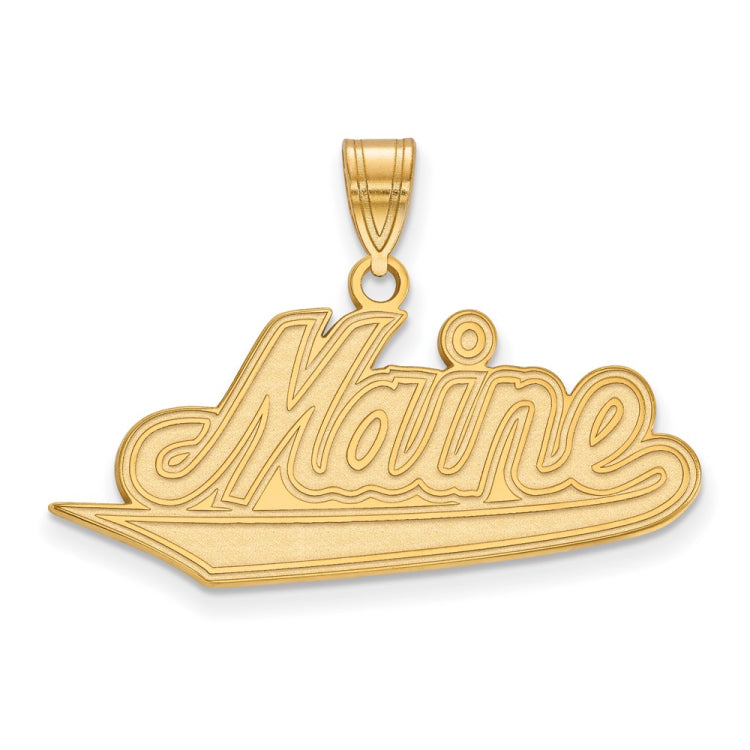 10k Gold LogoArt University of Maine Large Pendant