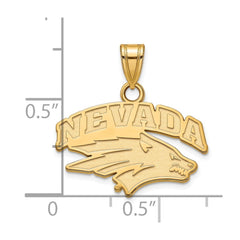 14k Gold LogoArt University of Nevada-Reno Small Pendant