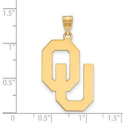 10k Gold LogoArt University of Oklahoma O-U Extra Large Pendant
