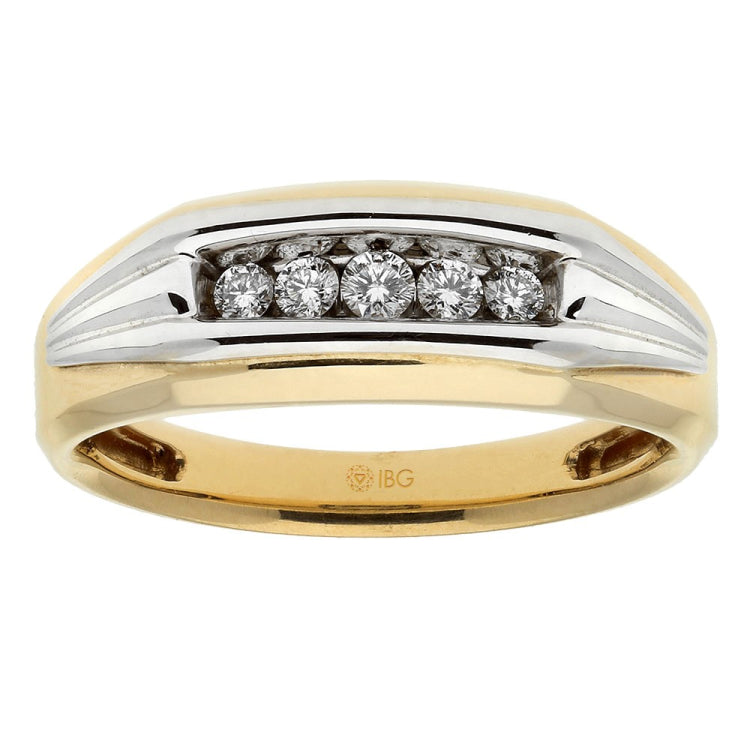 Men's Yellow Gold 1/4ct tw Diamond Wedding Band (comfort-fit) Mounting