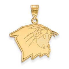 14k Gold LogoArt Northwestern University Wildcat Large Pendant
