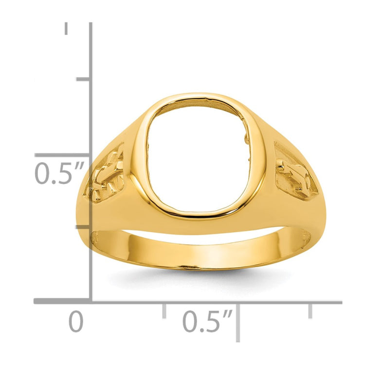 Men's Masonic Blue Lodge Ring with Blue Spinel Accent Stone Mounting