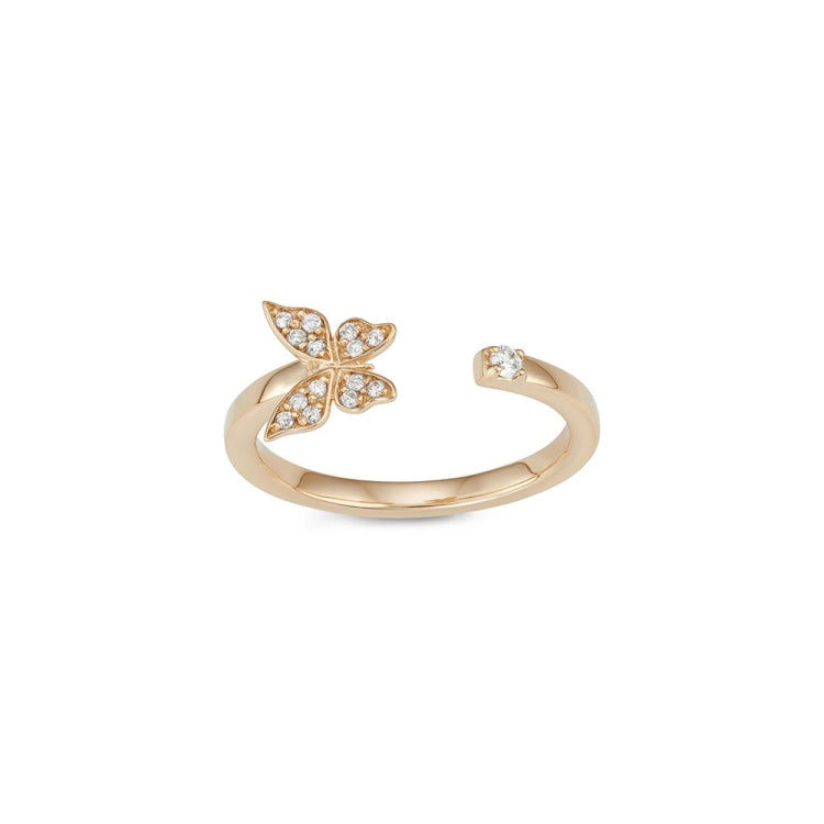 YG DIA BUTTERFLY RING   FS 6.5
