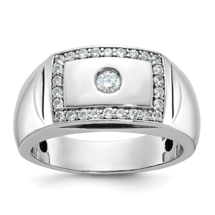 14k White Gold IBGoodman Men's Diamond Ring Mounting