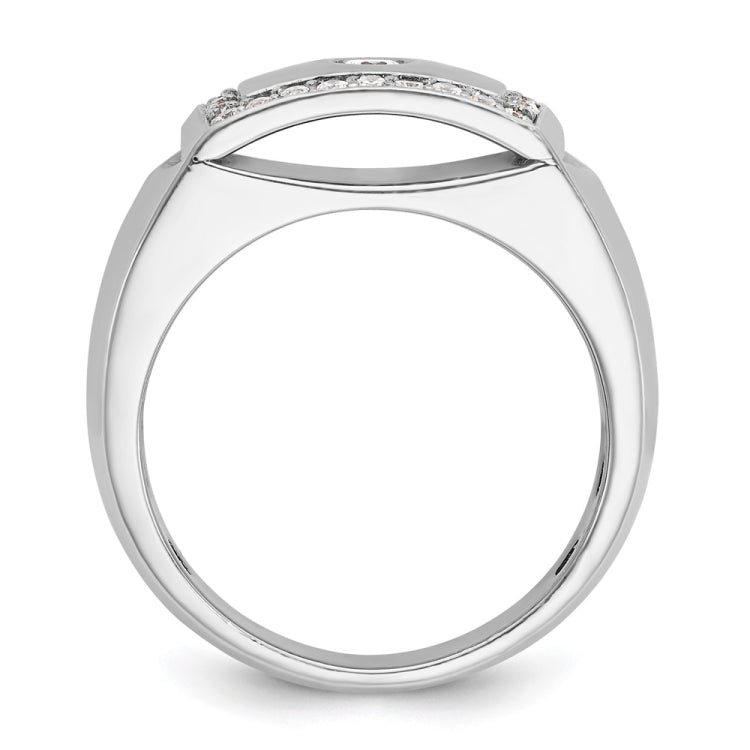 14k White Gold IBGoodman Men's Diamond Ring Mounting